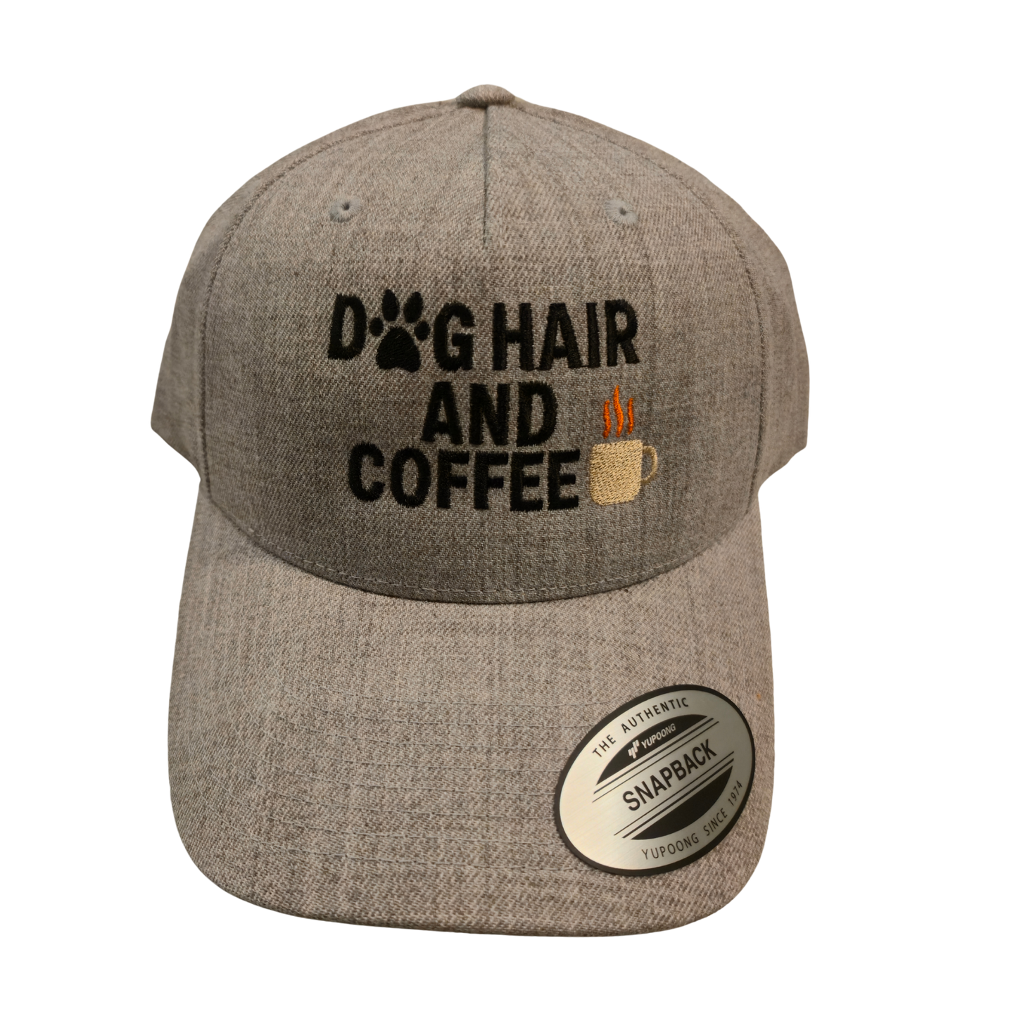Dog Hair and Coffee – Embroidered Snapback Hat