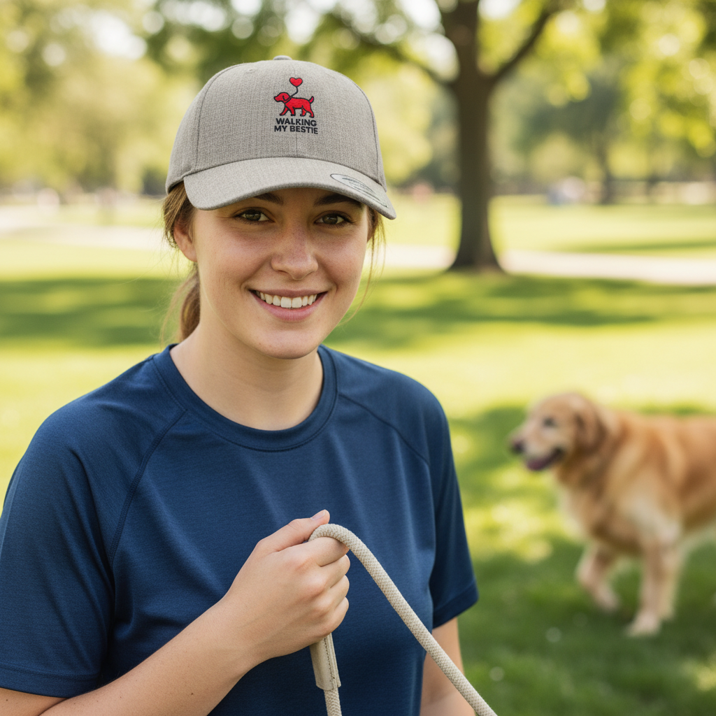 Walking My Bestie – Embroidered Snapback Hat